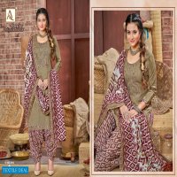 Alok Patiyala Babes Wholesale Pure Cotton Self print And Work Dress Material