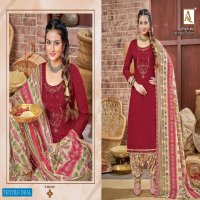 Alok Patiyala Babes Wholesale Pure Cotton Self print And Work Dress Material