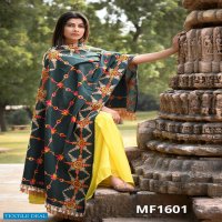 MESMORA 1600 TO 1609 WHOLESALE Khadi embroidered Shawls Dupatta