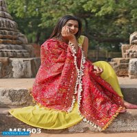 MESMORA 1600 TO 1609 WHOLESALE Khadi embroidered Shawls Dupatta