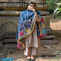 MESMORA 1600 TO 1609 WHOLESALE Khadi embroidered Shawls Dupatta