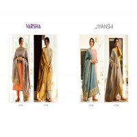 Varsha Jiyanshi Wholesale Chanderi Woven With Work Salwar Suits
