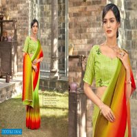 YNF OMBRE PLEATED WHOLESALE SILK FABRICS SAREES