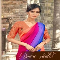 YNF OMBRE PLEATED WHOLESALE SILK FABRICS SAREES