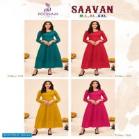 Poonam Saavan Wholesale Long Kurti Catalogs