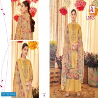 Alok Lotus Wholesale Pure Zam Cotton Swaroski Diamond Work Dress material