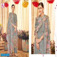 Alok Lotus Wholesale Pure Zam Cotton Swaroski Diamond Work Dress material