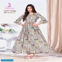 Poonam Crush Flower Vol-2 Wholesale Anarkali Long Kurtis