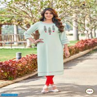Wooglee Barbella Vol-9 Wholesale Heavy reyon With Hand Work Long Kurtis
