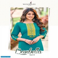 Wooglee Barbella Vol-9 Wholesale Heavy reyon With Hand Work Long Kurtis