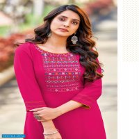 Wooglee Barbella Vol-9 Wholesale Heavy reyon With Hand Work Long Kurtis