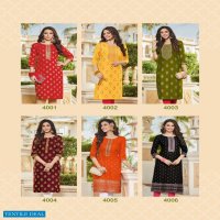 DIYA TRENDS VICTORIAS VOL 4 FOIL PRINT SIMPLE READYMADE KURTA