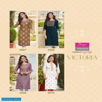 DIYA TRENDS VICTORIAS VOL 4 FOIL PRINT SIMPLE READYMADE KURTA