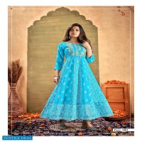 BANWERY GLAMOUR VOL 12 EMBROIDERY WORK FLAIR KURTI RAYON JAIPURI PATTERN