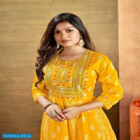 BANWERY GLAMOUR VOL 12 EMBROIDERY WORK FLAIR KURTI RAYON JAIPURI PATTERN