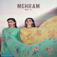 Karma Mehram Vol-5 Wholesale Pure Muslin Diamond Work Salwar Suits