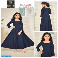 poonam Kids Chikan Gown Wholesale Anarkali Long Kurtis