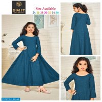 poonam Kids Chikan Gown Wholesale Anarkali Long Kurtis