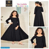 poonam Kids Chikan Gown Wholesale Anarkali Long Kurtis
