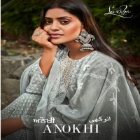 Levisha Anokhi Wholesale Cotton Printed With Coading Sequence Work Dress Material