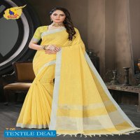 Ashika Taspa Beauty Wholesale Cotton Linen Sarees