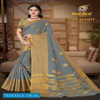 Ashika Star Beauty Wholesale Linen Saree Catalogs