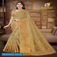 Ashika Star Beauty Wholesale Linen Saree Catalogs