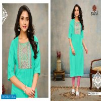 Baanvi Falguni Vol-1 Wholesale Hand Slub Work Long Kurtis