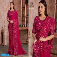 MEHAK SAREES MONACO 428-431 DESIGN COLORS WEDDING PARTY WEAR SAREES