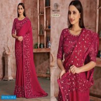 MEHAK SAREES MONACO 428-431 DESIGN COLORS WEDDING PARTY WEAR SAREES