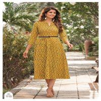 Mittoo Belt Vol-9 Wholesale Printed Long kurti With Belt Collection