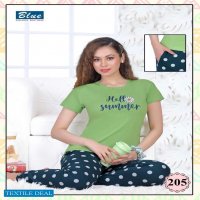 Blue Premium Lounge Wear T-Shirt Nightsuit Vol-12 Wholesale Night Suits