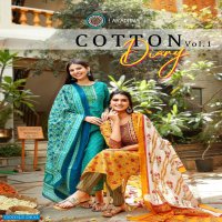 Aradhna Cotton Diary Vol-1 Wholesale Top Bottom And Dupatta Catalogs