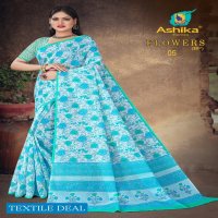 Ashika Flowers Wholesale Cotton Printed Indian Sarees