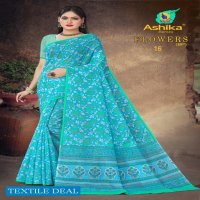 Ashika Flowers Wholesale Cotton Printed Indian Sarees