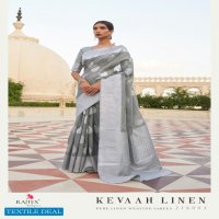 Rajtex Kevaah Linen Wholesale Pure Linen Weaving Sarees