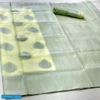 Rajtex Kevaah Linen Wholesale Pure Linen Weaving Sarees