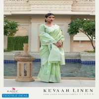 Rajtex Kevaah Linen Wholesale Pure Linen Weaving Sarees