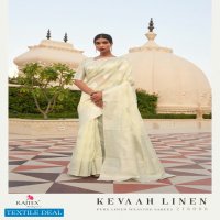Rajtex Kevaah Linen Wholesale Pure Linen Weaving Sarees