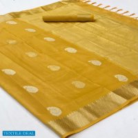 Rajtex Kahira Tissue Wholesale Pure Linen Weaving Silk Sarees