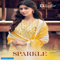 ZULFAT SPARKLE COTTON DRESS MATERIALS WITH 3MTR BOTTOM
