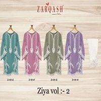 ZARQASH ZIYA 101 DESIGN READYMADE KURTI WITH PANT 12 COLORS