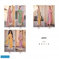 Jay Vijay Hits Of Batik Wholesale Pure Cotton Satin Block Print With Hand Work Salwar Suits