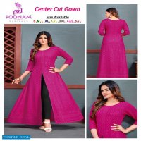 Poonam Centre Cut Gown Wholesale Ethnic Tops