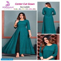 Poonam Centre Cut Gown Wholesale Ethnic Tops