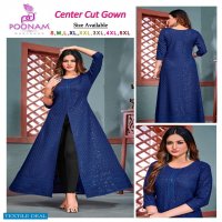 Poonam Centre Cut Gown Wholesale Ethnic Tops
