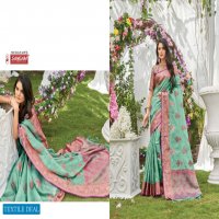 Sangam Jugnoo Wholesale Organza Fabrics Sarees