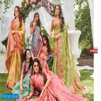 Sangam Jugnoo Wholesale Organza Fabrics Sarees