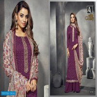 Alok Glossy Wholesale Pure Satin Georgette With Embroidered Dress Material