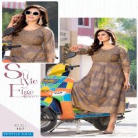 Akhand Jyot Srivalli Wholesale Anarkali Long Kurtis Catalogs